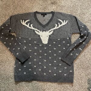 J. Crew 100% Wool Reindeer Sweater